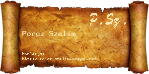 Porcz Szelim névjegykártya
